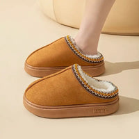 Platform Fluffy Slippers Women House Flats Fashion Plush Winter Designer Shoes Ladies Home Elegant Casual Footwear