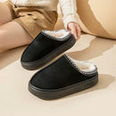 Platform Fluffy Slippers Women House Flats Fashion Plush Winter Designer Shoes Ladies Home Elegant Casual Footwear