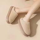 Platform Fluffy Slippers Women House Flats Fashion Plush Winter Designer Shoes Ladies Home Elegant Casual Footwear