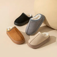Platform Fluffy Slippers Women House Flats Fashion Plush Winter Designer Shoes Ladies Home Elegant Casual Footwear