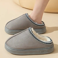 Platform Fluffy Slippers Women House Flats Fashion Plush Winter Designer Shoes Ladies Home Elegant Casual Footwear