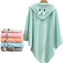 Hooded animal-themed baby towels.