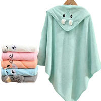 Hooded animal-themed baby towels.