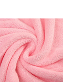 Soft, pink, plush fabric.