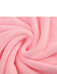 Soft, pink, plush fabric.