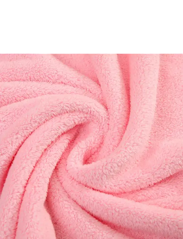 Soft, pink, plush fabric.