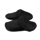 Black, furry-lined slippers.