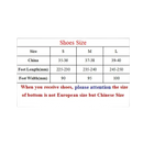 Chinese shoe size chart.