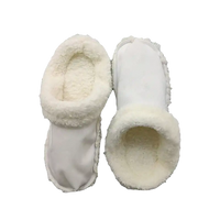 White, furry slippers.