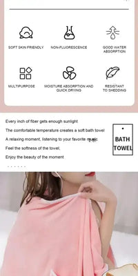 Wearable Style Bath Towels Soft Absorbent Towel Dress Thickened Water Absorbing Bathrobe Wearable Camisole Coral Fleece