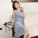 Wearable Style Bath Towels Soft Absorbent Towel Dress Thickened Water Absorbing Bathrobe Wearable Camisole Coral Fleece
