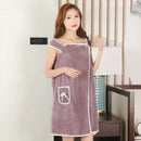 Wearable Style Bath Towels Soft Absorbent Towel Dress Thickened Water Absorbing Bathrobe Wearable Camisole Coral Fleece