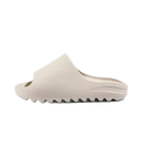 Beige slip-on sandal.
