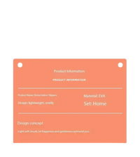 Slipper size and product information.
