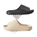 Two casual slide sandals.