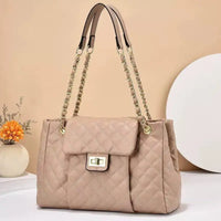 Embroidered Rhombus Chain Shoulder Bag