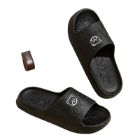 Black cartoon bear-themed slides.