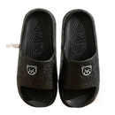 Black bear-themed slide sandals.