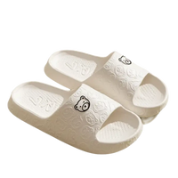 White bear-themed slide sandals.
