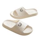 White cartoon bear slide sandals.