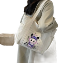 Canvas tote bag with cartoon character.
