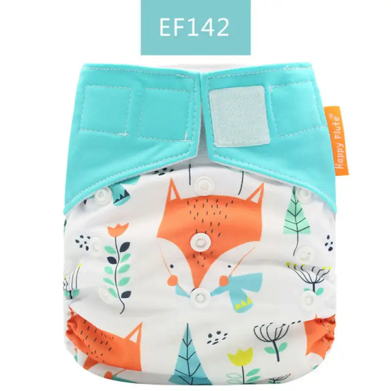 Cute Cloth Diapers Woodland Foxes and Yellow Submarines Blue Months