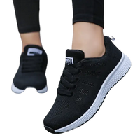 Black athletic shoes with white soles.