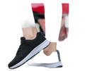Black and white athletic shoes.