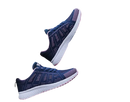 Blue and pink athletic shoes.