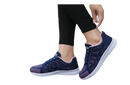 Navy blue athletic shoes.