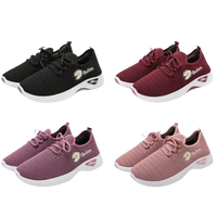 Four pairs of sleek women’s sports shoes with mesh soles, perfect for fashionable women’s sports