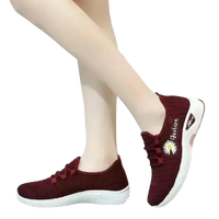 Burgundy fashion sneakers for women’s sports shoes, trendy and stylish women’s sports shoes