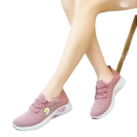 Pink slip-on sneakers from Daisy Knit Sneakers, trendy women’s sports shoes for fashion-forward ladies