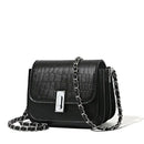 Chic Luxe Chain Shoulder Bag for Women - Black