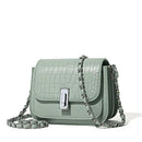 Chic Luxe Chain Shoulder Bag for Women - Green