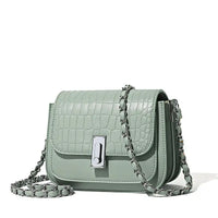 Chic Luxe Chain Shoulder Bag for Women - Green