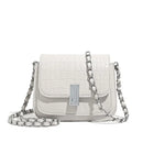 Chic Luxe Chain Shoulder Bag for Women - White