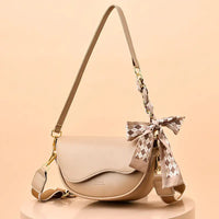 Chic Autumn Saddle: Luxe Underarm Bag - Khaki