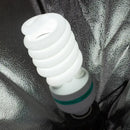 Bright compact fluorescent lightbulb.