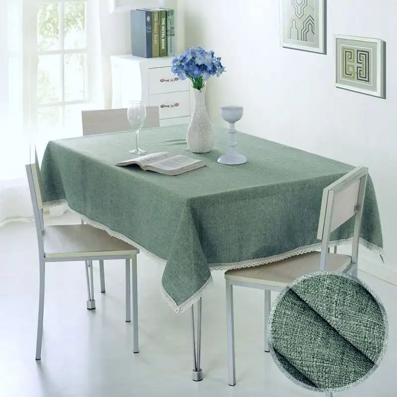 Deja Vu Green Blue Tablecloth Cloth Table Mat Fun