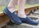 Luxury Designer Men’s Canvas Shoes Slip on Casual Shoes Denim Male Loafers Soft Driving Moccasin Outdoor Breathable Men