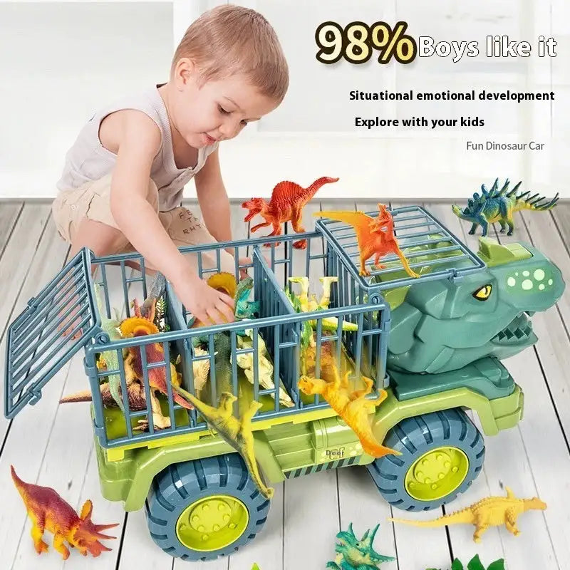 Dino-mite Dinosaur-Themed Transport Truck Mayhem