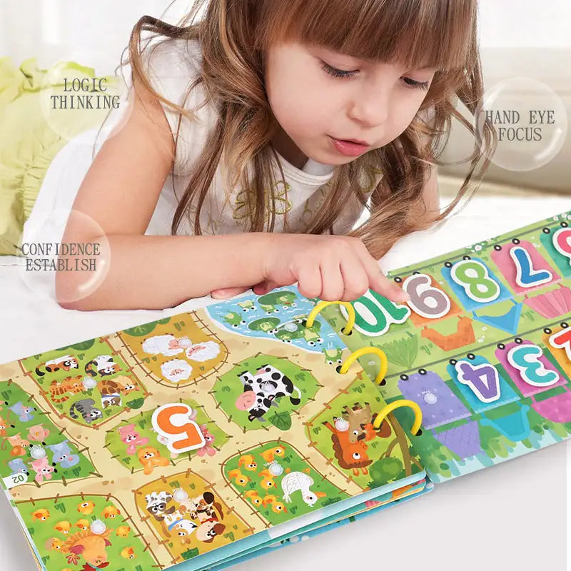 Quiet Velcro Learning Book for Early English Skills
