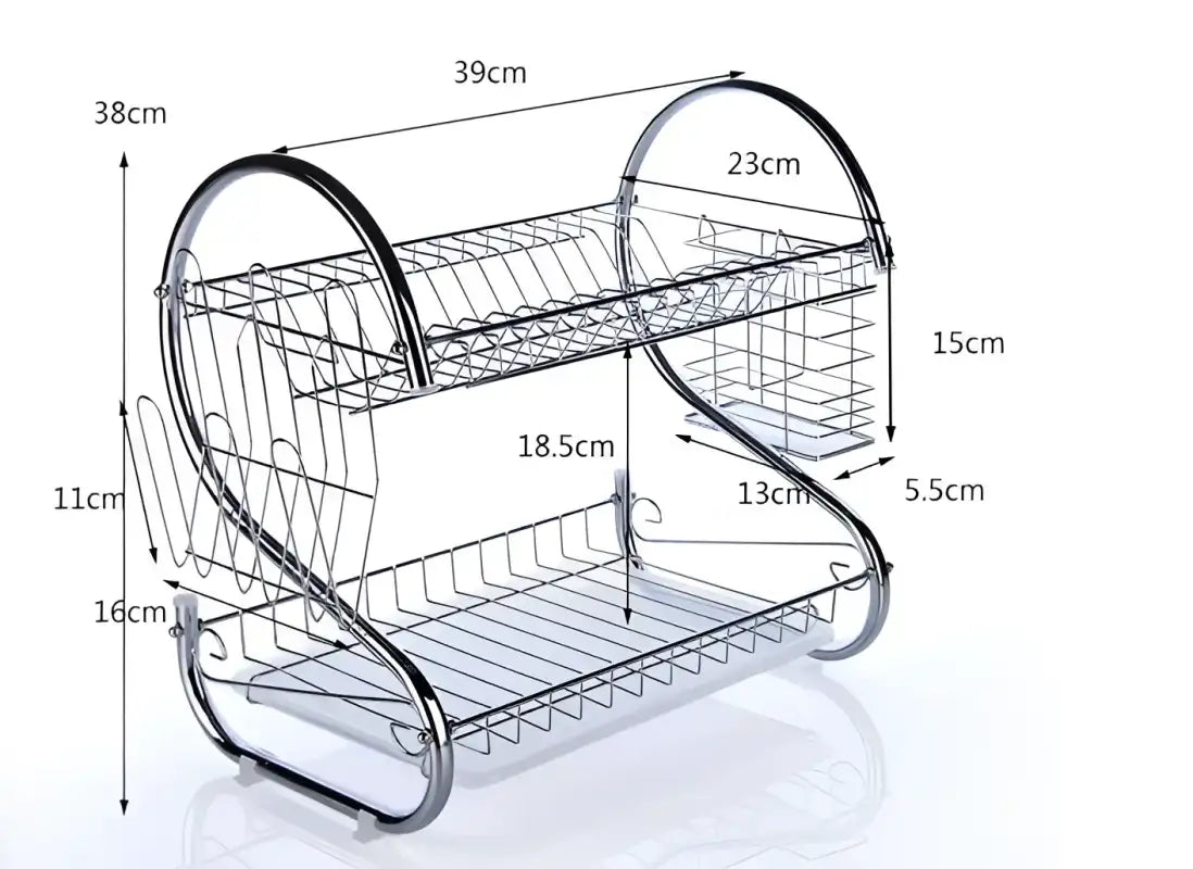 Stainless Steel Kitchen Organizer Rack - Silver
