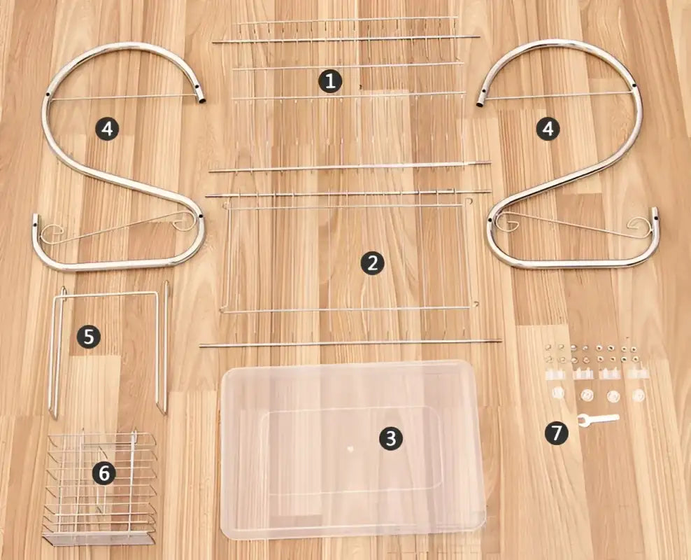 Stainless Steel Kitchen Organizer Rack - Silver