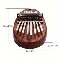 Mini Kalimba 8 Key Thumb Piano 1 Pack Water Drop Style Cute Instrument Portable Exquisite Gift Set for Kids - Water