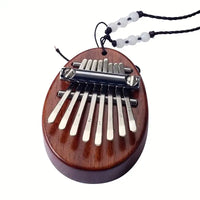 Mini Kalimba 8 Key Thumb Piano 1 Pack Water Drop Style Cute Instrument Portable Exquisite Gift Set for Kids - Water