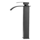 Black waterfall faucet.