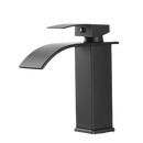 Black waterfall faucet.