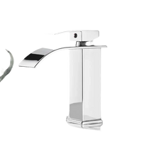 Modern silver faucet.